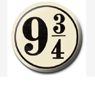 Placka Harry Potter: 9 3/4 průměr (25 mm)