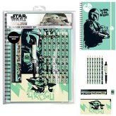 Set 6 kusů školních potřeb Star Wars|Hvězdné války: Tv seriál The Mandalorian Where I go (sešit, pastelky, propiska, pravítko, guma, penál)