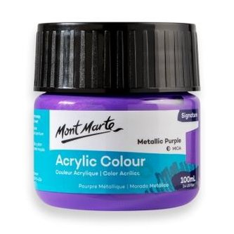 Mont Marte akrylová barva,100ml, metalická tm. fialová (Metallic Purple)
