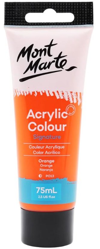 Mont Marte  akrylová barva,75ml, oranžová (Orange),tuba