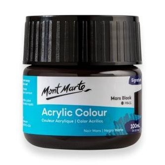 Mont Marte akrylová barva,100ml, mars černá (Mars Black)