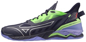 Mizuno WAVE MIRAGE 5 / EBlue/TechGreen/Lolite Velikost boty: 40.5/7.0