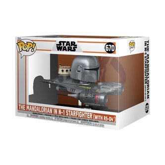 "POP! MANDALORIAN RIDES SUPER DELUXE MANDALORIAN W N-1 STARFIGHTER Z R5-D4"