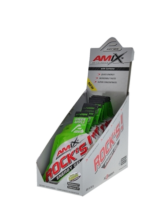 Amix Performance - Performance Rocks gel with caffeine 20 x 32 g - zelené jablko