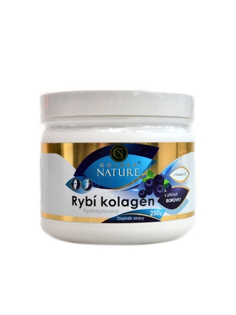 Golden Nature - Rybí kolagen + vitamín C 250g - jablko