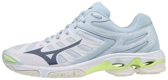 Mizuno WAVE VOLTAGE / White/Vintage Indigo/Neo Lime Varianta: 37.0/4.5