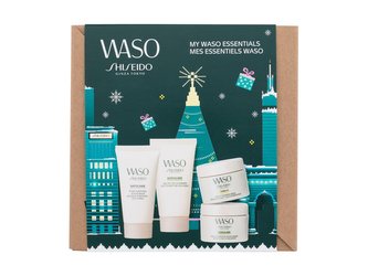 Shiseido Waso čisticí gel Shikulime Gel-To-Oil Cleanser 30 ml + hydratační krém Shikulime Mega Hydrating Moisturizer 15 ml + peelingová maska Satocane Pore Purifyting Scrub Mask 30 ml + noční pleťová maska Yuzu-C Beauty Sleeping Mask 15 ml