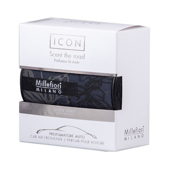 Vůně do auta Millefiori Milano, Icon, Textil, Stříbrný svit