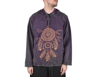 Pánská mikina Lapač snů, fialovozelené