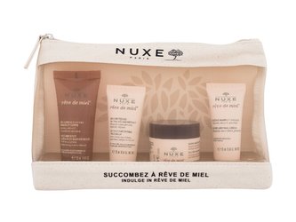 NUXE Reve de Miel sprchový gel Reve de Miel Face And Body Ultra Rich Cleansing Gel 30 ml + pleťový balzám Reve de Miel Ultra Comforting Face Balm 15 ml + tělový balzám Reve de Miel Melting Honey Body Oil Balm 30 ml + krém na ruce Reve de Miel Hand And Nai