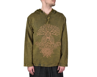 Pánská mikina Strom života, khaki