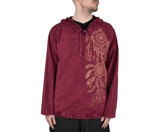 Pánská mikina Lapač snů, vínová
