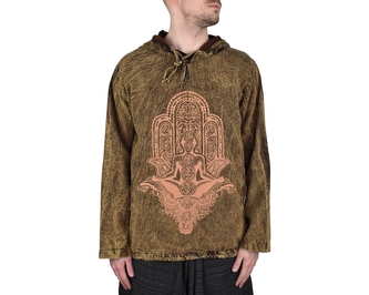 Pánská mikina Hamsa, světle hnědá