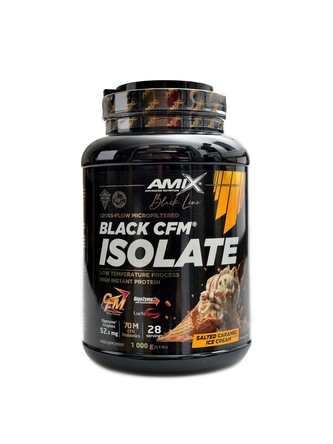Amix - Black line Black CFM isolate 1000 g - salted caramel ice cream Amix - Black line Black CFM isolate 1000 g - salted caramel ice cream