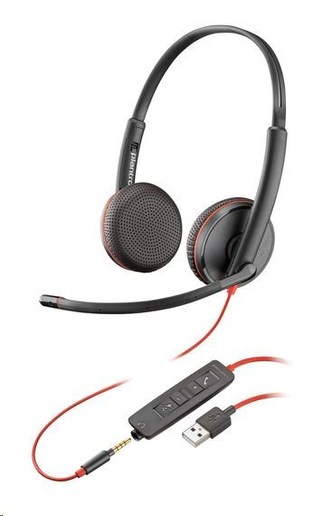 Poly náhlavní souprava Blackwire 3225, 3,5 mm jack, USB-A, stereo