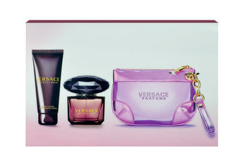 Versace Crystal Noir parfémovaná voda 90 ml + tělové mléko 100 ml + kabelka