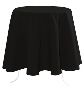 Kulatý ubrus na stůl NELSON černá, O 180 cm France