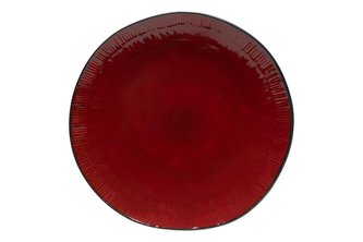 TALÍŘ  RHODES 27CM GLAZURA ČERVENÁ RHODES
