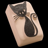 Tetovací razítko střední - kočka černá