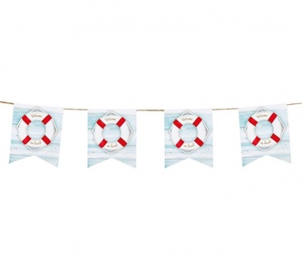 Vlaječková girlanda Námořnická - kruhy 4 m