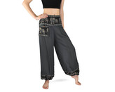 Kalhoty jóga MAHATI, šedé, sloni