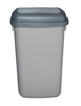 koš odp.12l QUATRO stříbrný,rovný výklop