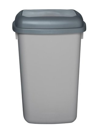 koš odp.12l QUATRO stříbrný,rovný výklop