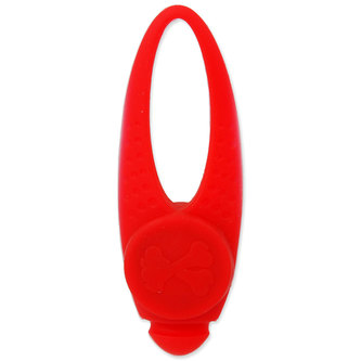 Přívěsek na obojek Dog Fantasy LED silikon červený 8cm