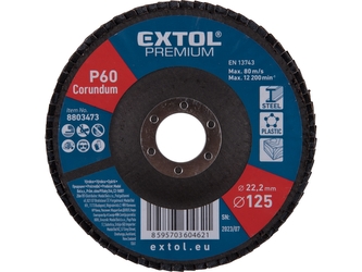 EXTOL PREMIUM kotouč lamelový šikmý korundový, O125mm, P60