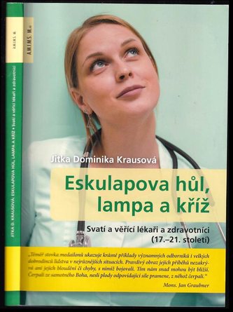 Eskulapova hůl, lampa a kříž