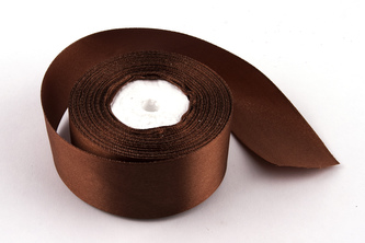 Saténová stuha 4 cm 31 hnědá