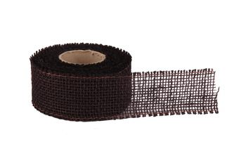 Jutová stuha jemná 5cm x 5m 21 ČERNÁ