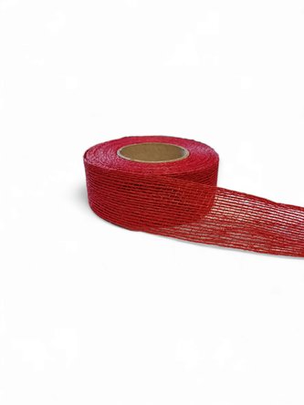 Stuha juta gáza 4 cm červená
