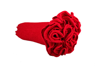 Krepový kornout tmavě červený 586