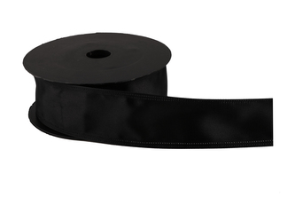 Atlasová stuha 4 cm černá