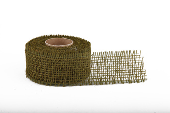 Jutová stuha jemná 5cm x 5m 12 ZELENÁ