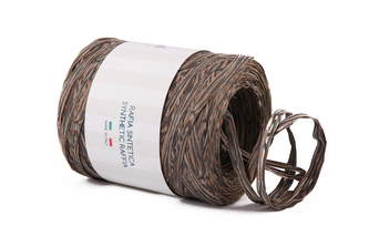 Stuha poly rafie vintage 68181 5mm x 200m - 14 hnědá