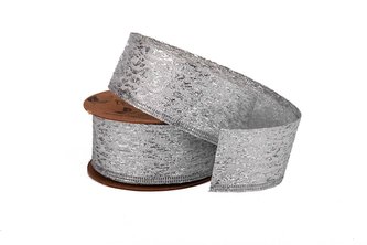 Stuha textilní metalická - STŘÍBRNÁ