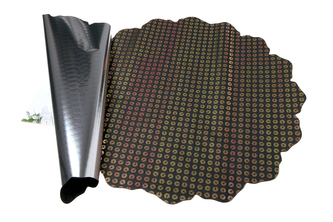 Floristická ronda 50cm metal černá disk 1/2 50ks