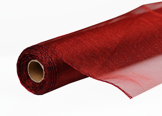 Organza SNOW 36cm x 9,1m VÍNOVÁ