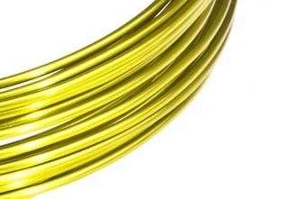 Dekorační drát hliníkový - žlutý