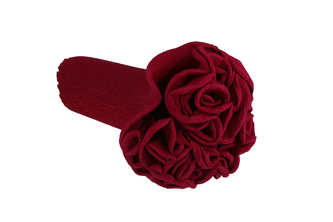 Krepový kornout tmavě červený 584