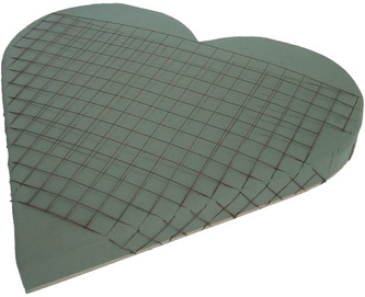 Srdce s aranžovací hmotou 40 cm - plné