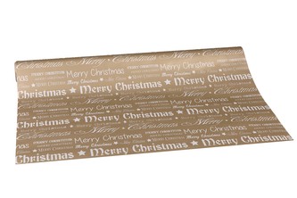 Vánoční fólie  Merry Christmas zlatá