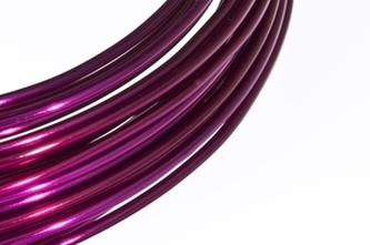 Dekorační drát hliníkový - tm. růžový