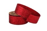 Stuha textilní metalická - ČERVENÁ