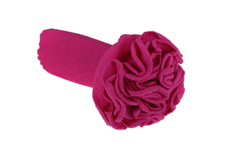 Krepový kornout fuchsiový 570