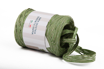 Stuha poly rafie vintage 68181 5mm x 200m - 11 zelená