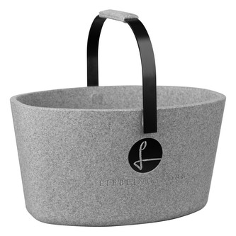 Milovaný košík LIEBLINGSKORB šedý temně černou