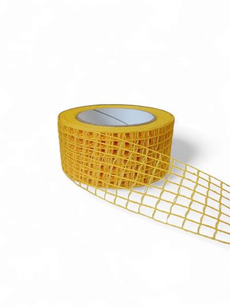 Jutavá stuha klasik 5 cm žlutá